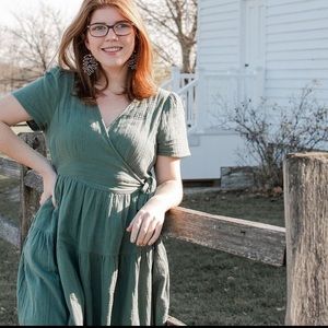 Green Wrap Dress from Universal Thread